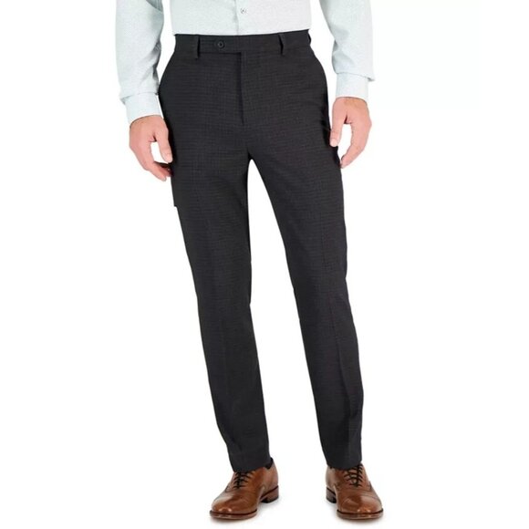 VINCE CAMUTO Men's Suit Pants Charcoal  32 x 33Slim-Fit Spandex Super-Stretch - Picture 1 of 7